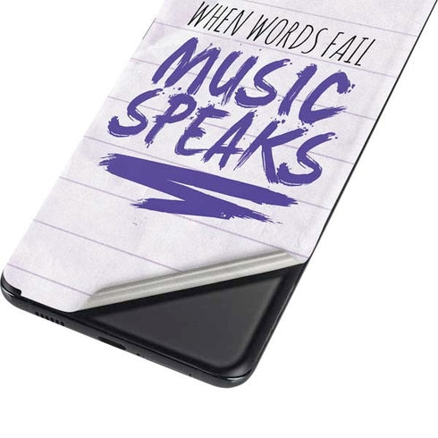 When Words Fail Music Speaks Galaxy S21 Ultra 5G Skin