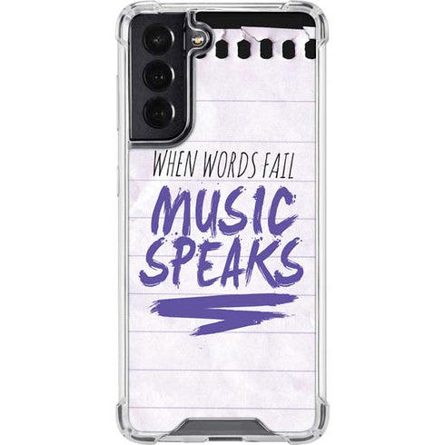 When Words Fail Music Speaks Galaxy S22 Clear Case