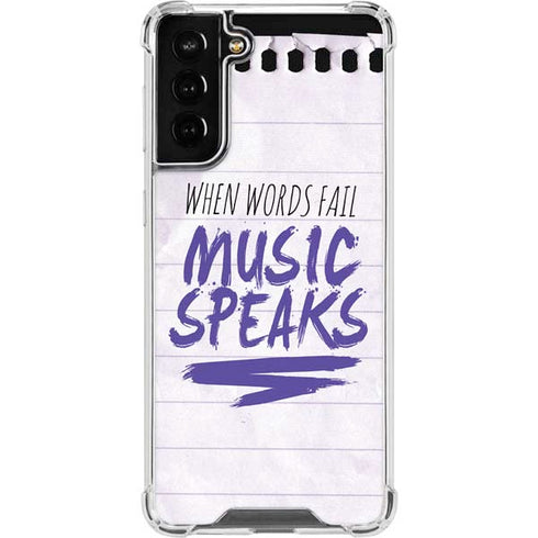 When Words Fail Music Speaks Galaxy S22 Plus Clear Case