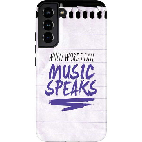 When Words Fail Music Speaks Galaxy S22 Plus Pro Case