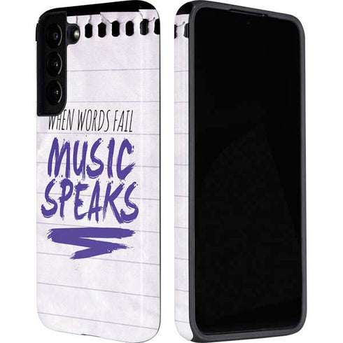 When Words Fail Music Speaks Galaxy S22 Plus Pro Case