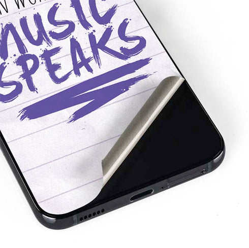 When Words Fail Music Speaks Galaxy S22 Skin