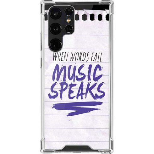 When Words Fail Music Speaks Galaxy S22 Ultra Clear Case