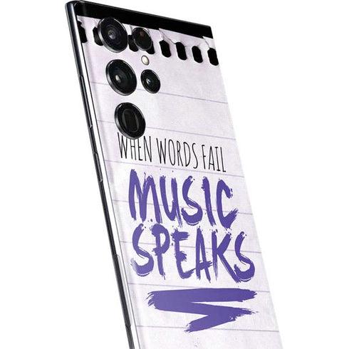 When Words Fail Music Speaks Galaxy S22 Ultra Skin