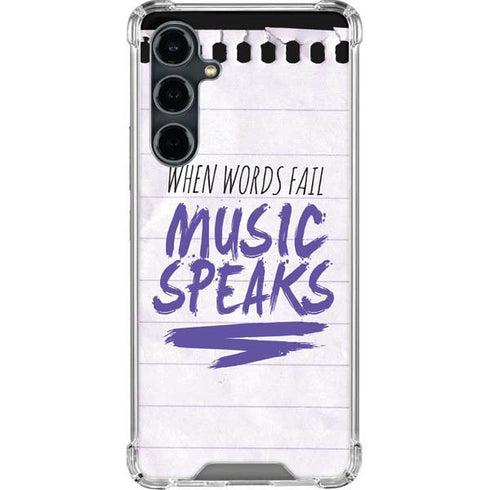 When Words Fail Music Speaks Galaxy S23 FE Clear Case