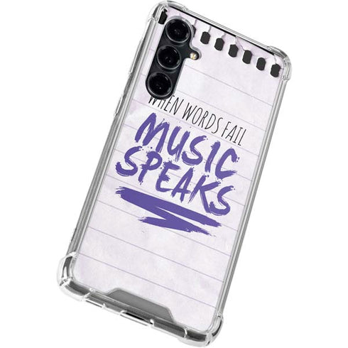 When Words Fail Music Speaks Galaxy S23 FE Clear Case
