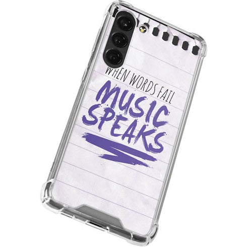 When Words Fail Music Speaks Galaxy S23 Plus Clear Case