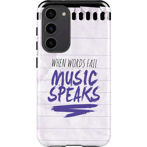 When Words Fail Music Speaks Galaxy S23 Plus Pro Case