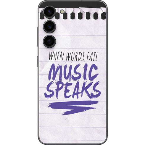 When Words Fail Music Speaks Galaxy S23 Plus Skin