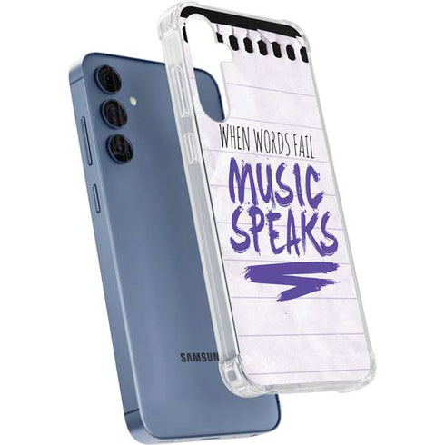 When Words Fail Music Speaks Galaxy S24 Clear Case
