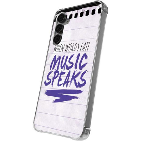 When Words Fail Music Speaks Galaxy S24 Plus Clear Case