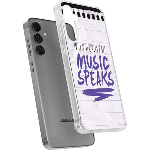 When Words Fail Music Speaks Galaxy S24 Plus Clear Case