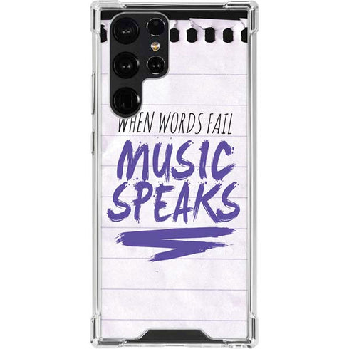 When Words Fail Music Speaks Galaxy S24 Ultra Clear Case