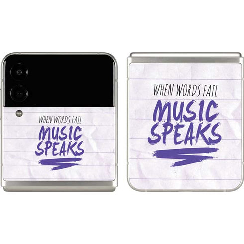 When Words Fail Music Speaks Galaxy Z Flip3 5G Skin