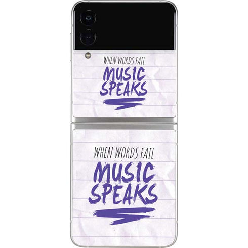 When Words Fail Music Speaks Galaxy Z Flip3 5G Skin