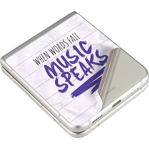 When Words Fail Music Speaks Galaxy Z Flip3 5G Skin