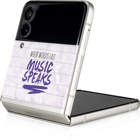 When Words Fail Music Speaks Galaxy Z Flip3 5G Skin