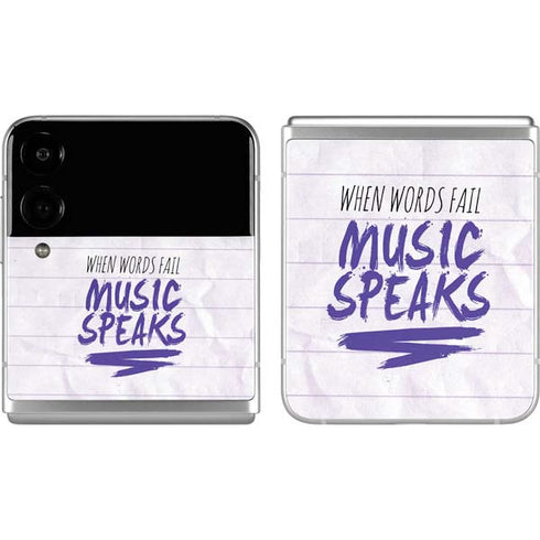 When Words Fail Music Speaks Galaxy Z Flip4 5G Skin