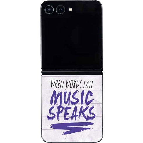 When Words Fail Music Speaks Galaxy Z Flip5 5G Skin