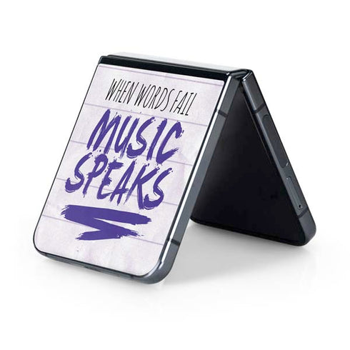 When Words Fail Music Speaks Galaxy Z Flip5 5G Skin
