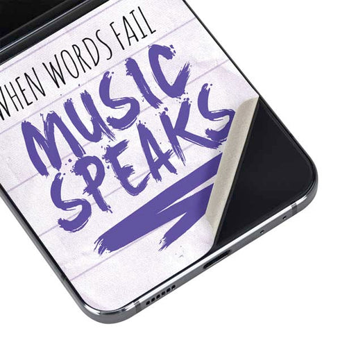 When Words Fail Music Speaks Galaxy Z Flip5 5G Skin