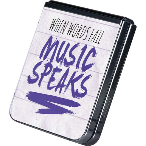 When Words Fail Music Speaks Galaxy Z Flip5 5G Skin