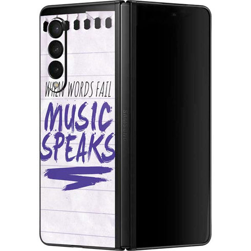 When Words Fail Music Speaks Galaxy Z Fold3 5G Skin