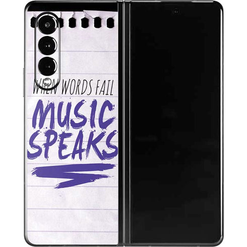 When Words Fail Music Speaks Galaxy Z Fold3 5G Skin