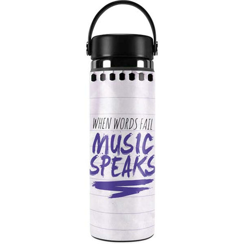 When Words Fail Music Speaks Hydro Flask 20oz Wide Mouth Skin