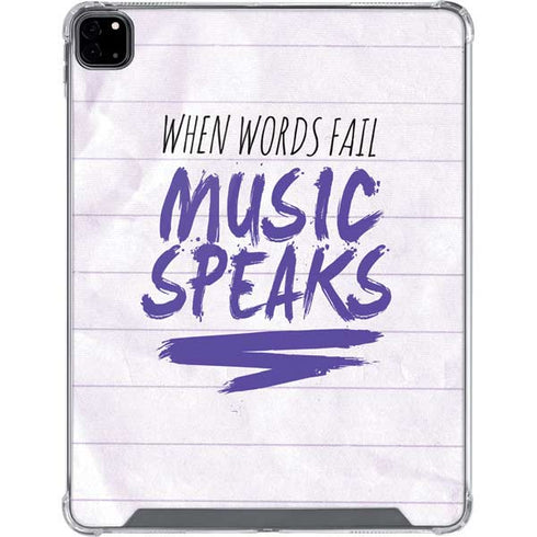 When Words Fail Music Speaks iPad Pro 12.9in (2020) Clear Case
