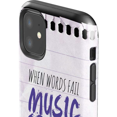 When Words Fail Music Speaks iPhone 11 Impact Case