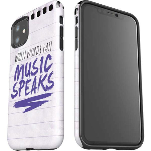 When Words Fail Music Speaks iPhone 11 Impact Case