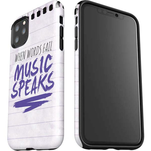 When Words Fail Music Speaks iPhone 11 Pro Max Impact Case