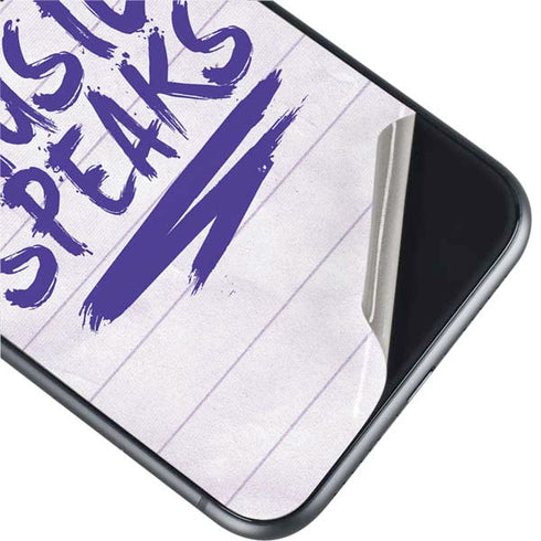 When Words Fail Music Speaks iPhone 11 Skin