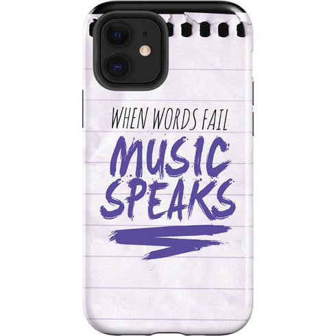 When Words Fail Music Speaks iPhone 12 Impact Case