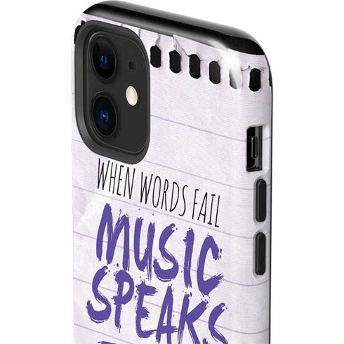 When Words Fail Music Speaks iPhone 12 Impact Case