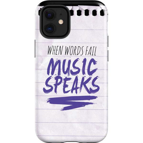 When Words Fail Music Speaks iPhone 12 Mini Impact Case