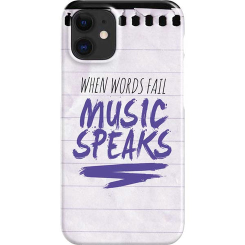 When Words Fail Music Speaks iPhone 12 Mini Lite Case