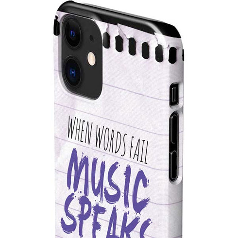 When Words Fail Music Speaks iPhone 12 Mini Lite Case