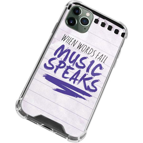 When Words Fail Music Speaks iPhone 12 Pro Clear Case