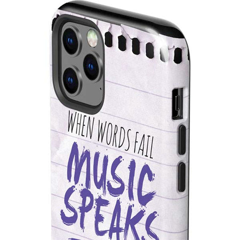 When Words Fail Music Speaks iPhone 12 Pro Max Impact Case