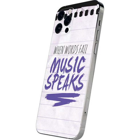 When Words Fail Music Speaks iPhone 12 Pro Max Skin