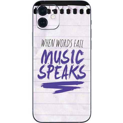 When Words Fail Music Speaks iPhone 12 Skin