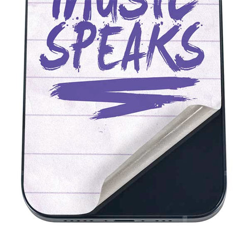 When Words Fail Music Speaks iPhone 12 Skin