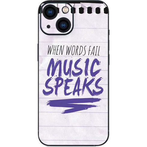 When Words Fail Music Speaks iPhone 13 Mini Skin