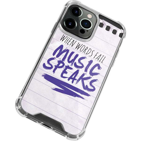 When Words Fail Music Speaks iPhone 13 Pro Clear Case