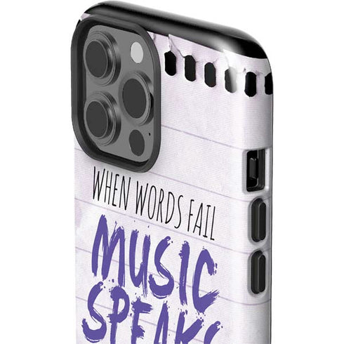 When Words Fail Music Speaks iPhone 13 Pro Max Impact Case