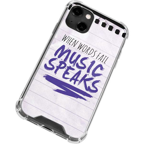 When Words Fail Music Speaks iPhone 14 Clear Case