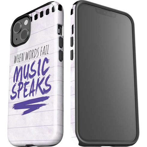 When Words Fail Music Speaks iPhone 15 Plus Impact Case