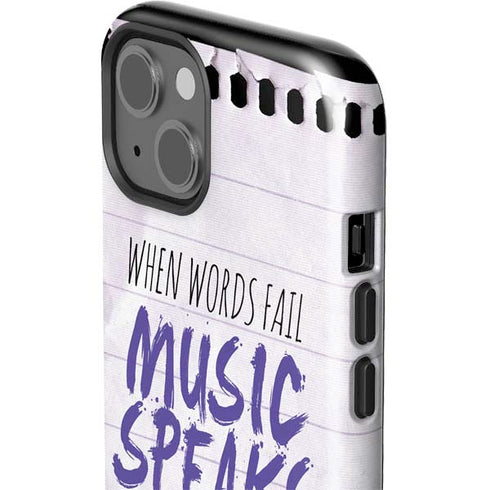 When Words Fail Music Speaks iPhone 15 Impact Case